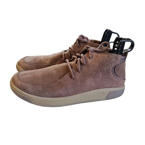 Loli'i Puki by Olukai Chukka Boot 7 Wood Brown Leather Hawaii Waterproof Nubuck - Picture 2 of 6